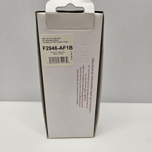 American Girl Felicity Mini Doll 6 Inches In Lavender Traveling Gown Box No Book - Picture 6 of 7